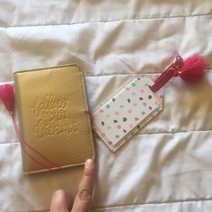 Passport cover and luggage tag tassel set